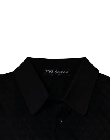 Dolce & Gabbana Multicolor Silk Button Down Collared T-shirt by Dolce & Gabbana