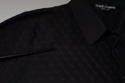 Dolce & Gabbana Multicolor Silk Button Down Collared T-shirt by Dolce & Gabbana