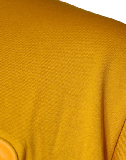 Dolce & Gabbana Mustard Embossed Logo Crew Neck T-shirt by Dolce & Gabbana