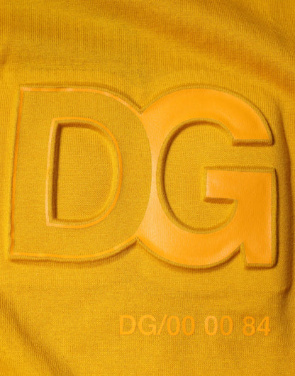 Dolce & Gabbana Mustard Embossed Logo Crew Neck T-shirt by Dolce & Gabbana