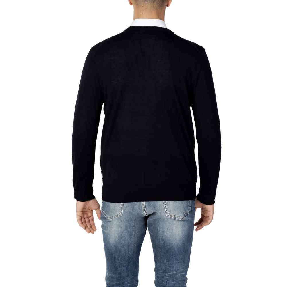 Armani Exchange 8NZM3A ZM8AZ Wol Trui Blauw Elegant Pasvorm
