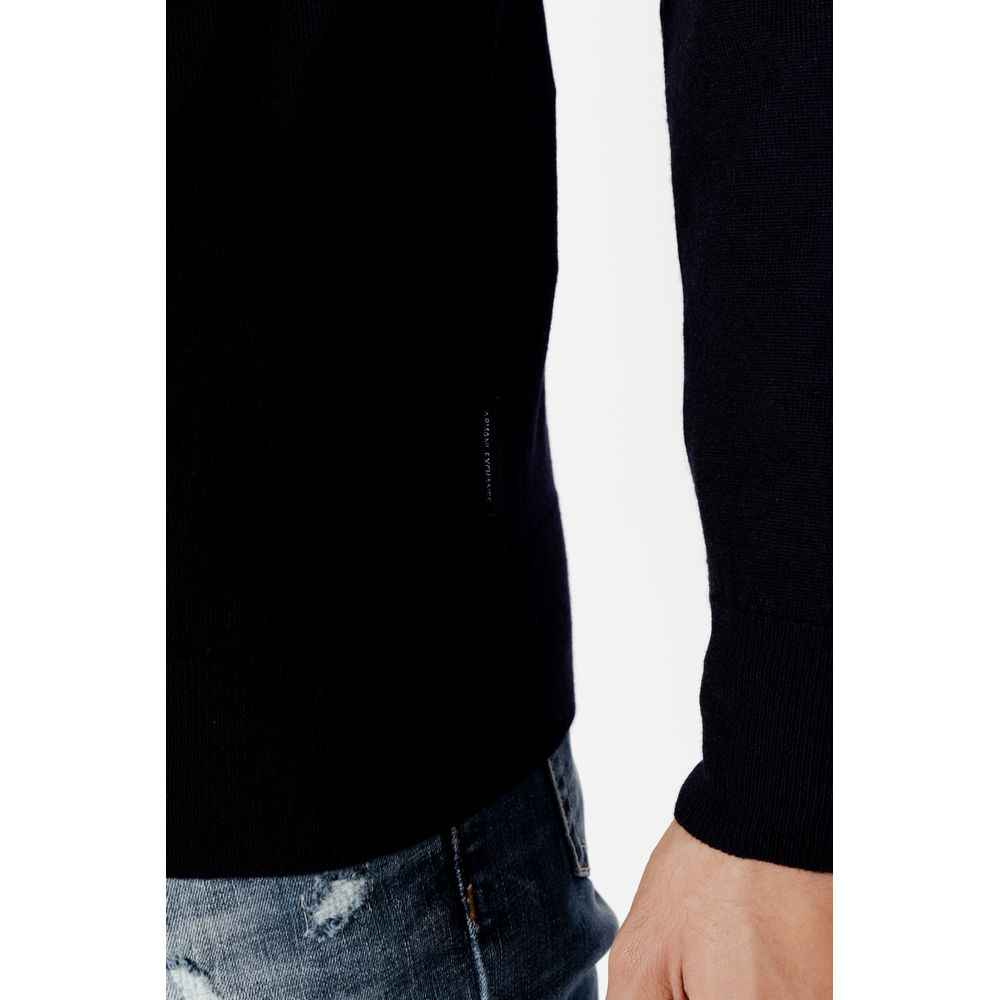 Armani Exchange 8NZM3A ZM8AZ Wol Trui Blauw Elegant Pasvorm