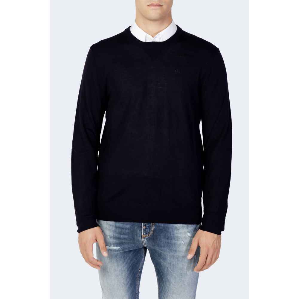 Armani Exchange 8NZM3A ZM8AZ Wol Trui Blauw Elegant Pasvorm