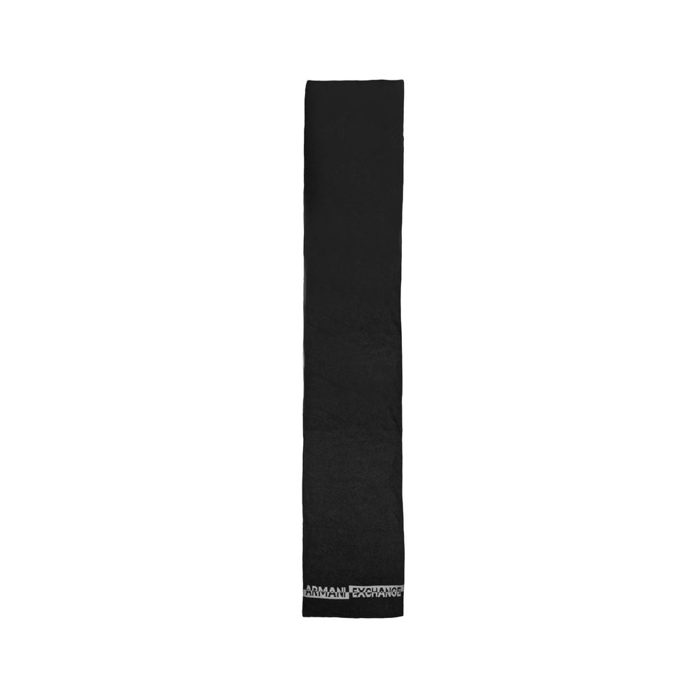 Armani Exchange Black Polyamide Scarf by Armani Exchange