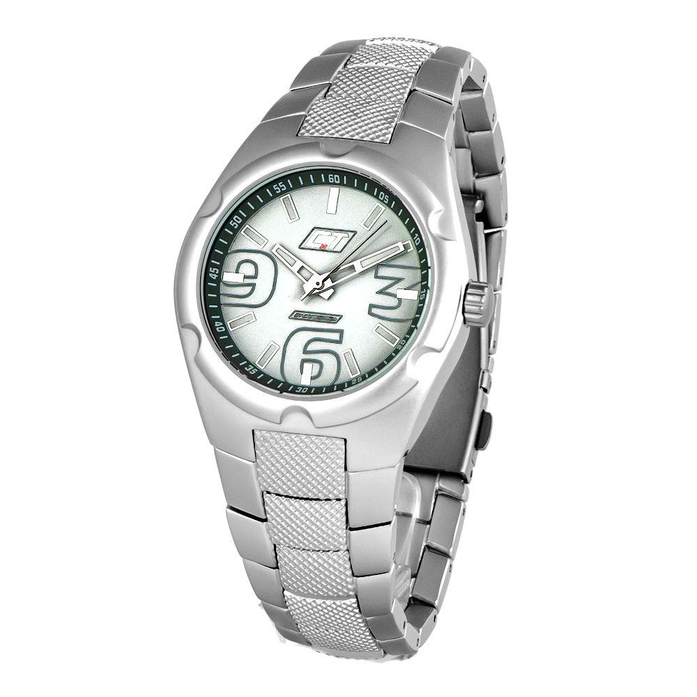 Montre Chronotech en polycarbonate argenté