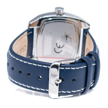 Montre Chronotech en cuir bleu