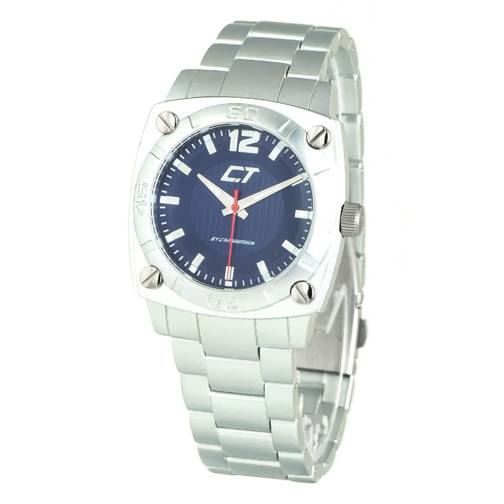 Montre Chronotech en acier inoxydable argenté