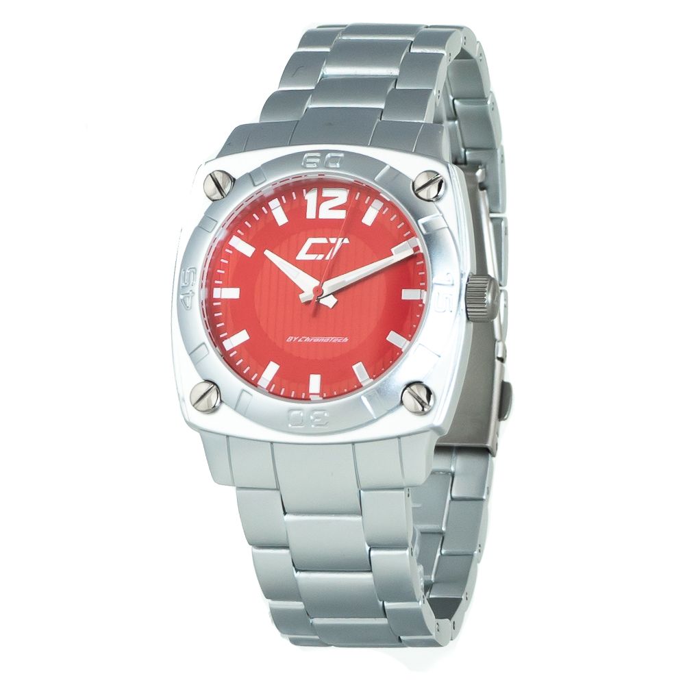 Montre Chronotech en acier inoxydable argenté