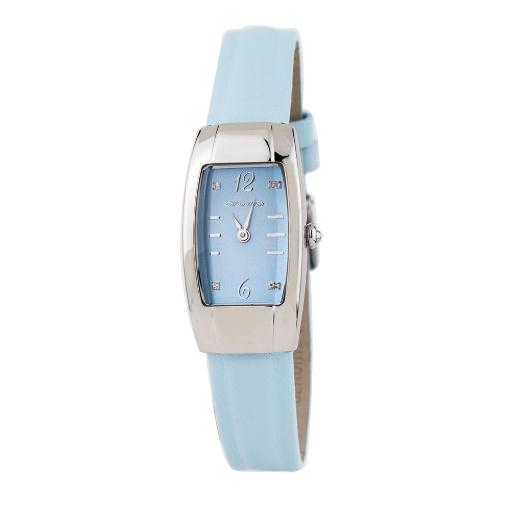 Chronotech Blue Leather Watch by Chronotech
