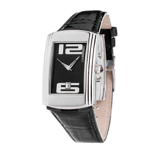 Montre Chronotech en cuir noir