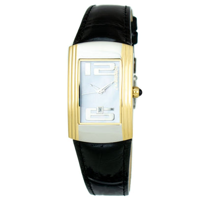 Montre Chronotech en cuir noir