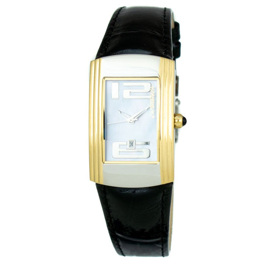 Montre Chronotech en cuir noir