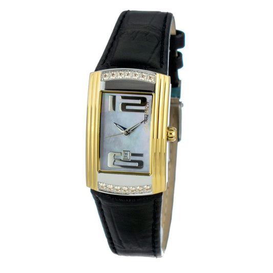 Montre Chronotech en cuir noir