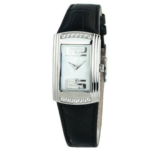 Montre Chronotech en cuir noir
