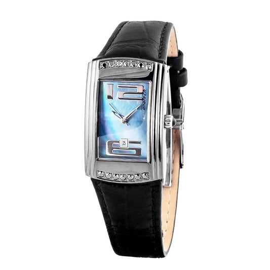 Montre Chronotech en cuir noir