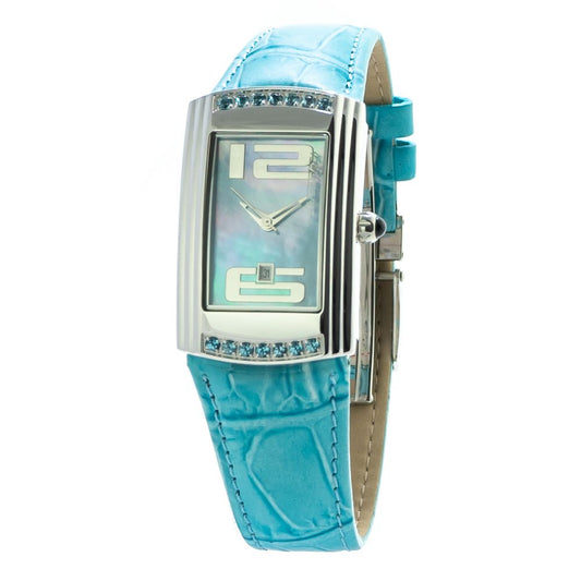 Montre Chronotech en cuir bleu