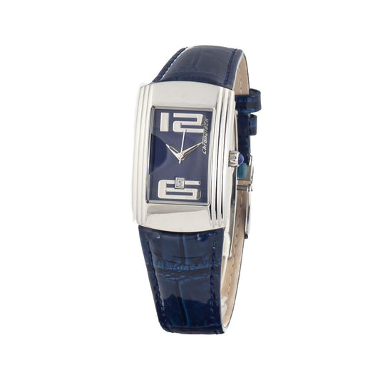 Montre Chronotech en cuir bleu