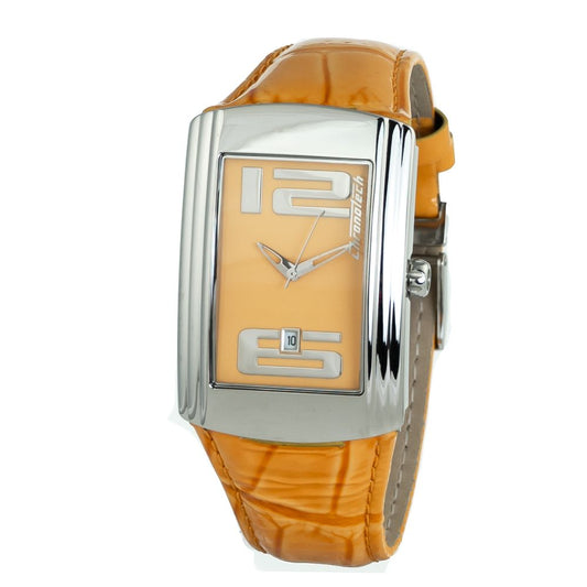 Montre Chronotech en cuir orange