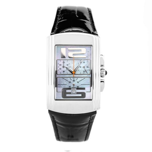 Montre Chronotech en cuir noir