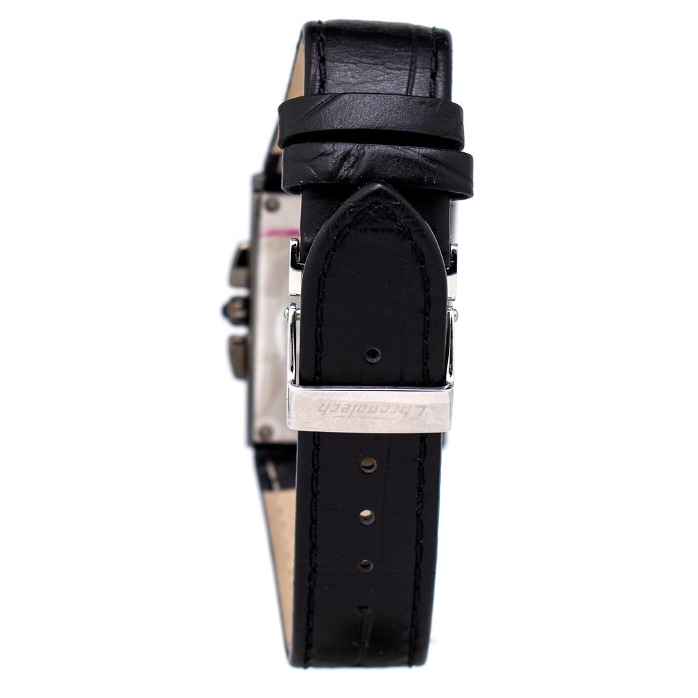 Montre Chronotech en cuir noir