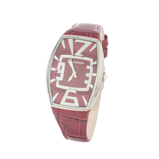 Montre Chronotech en cuir rouge