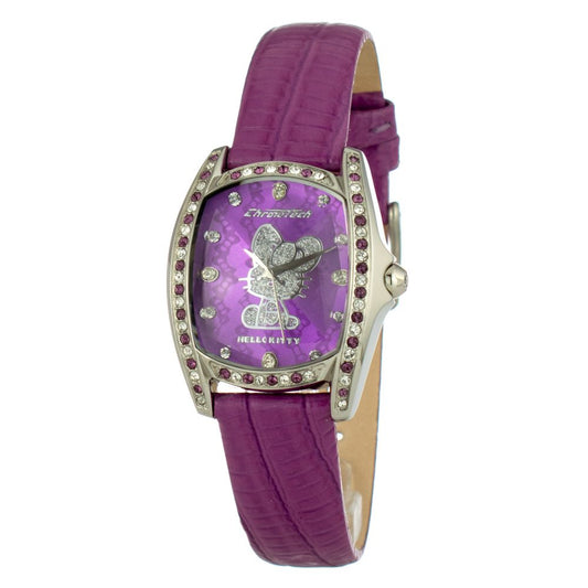 Montre Chronotech en cuir violet