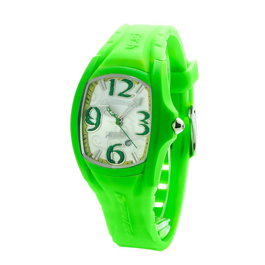 Montre Chronotech en caoutchouc vert