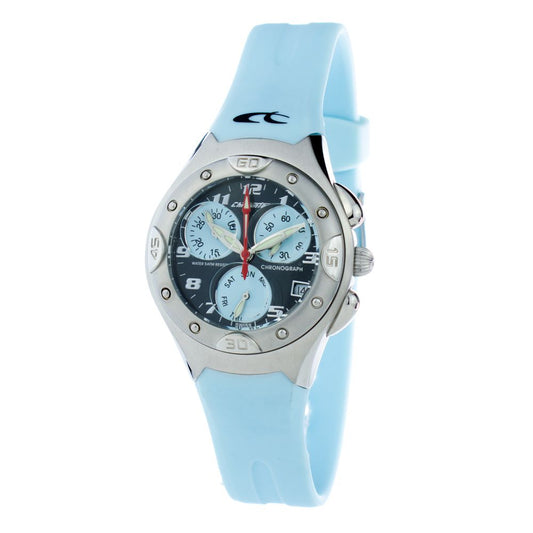 Montre Chronotech en caoutchouc bleu