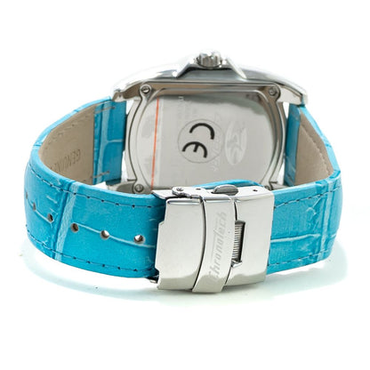 Montre Chronotech en cuir bleu