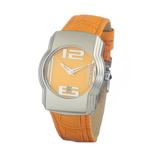Montre Chronotech en cuir orange
