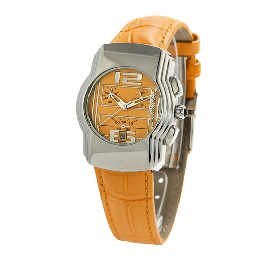 Montre Chronotech en cuir orange