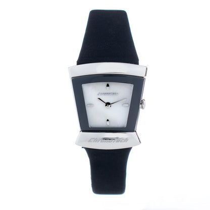 Montre Chronotech en cuir bleu