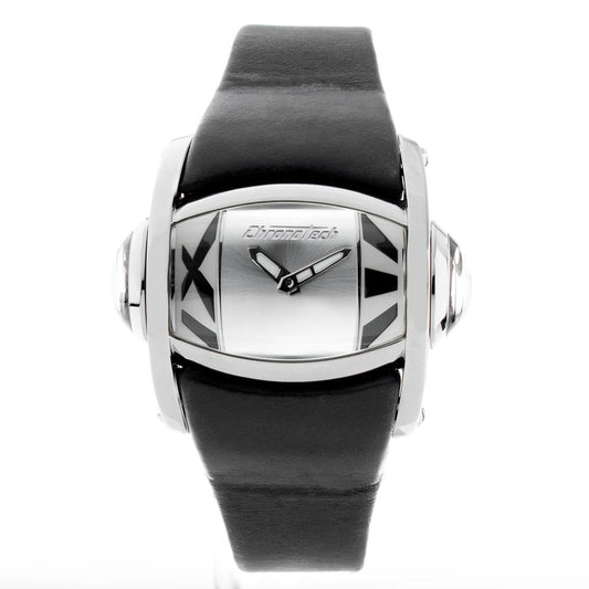 Montre Chronotech en cuir noir