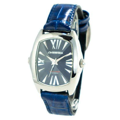 Montre Chronotech en cuir noir
