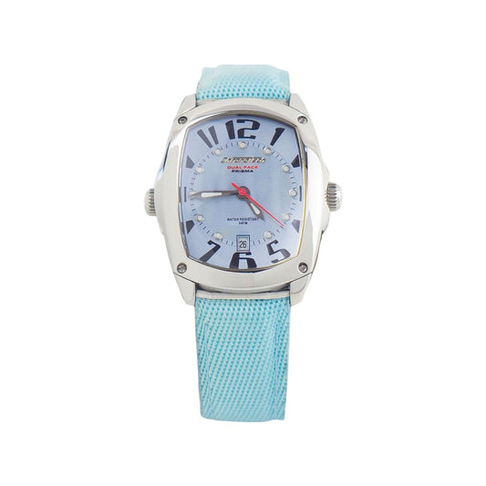 Montre Chronotech en cuir bleu