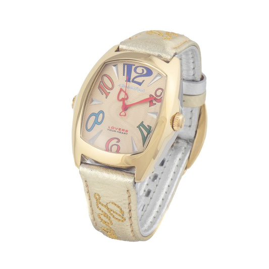 Montre Chronotech en cuir argenté