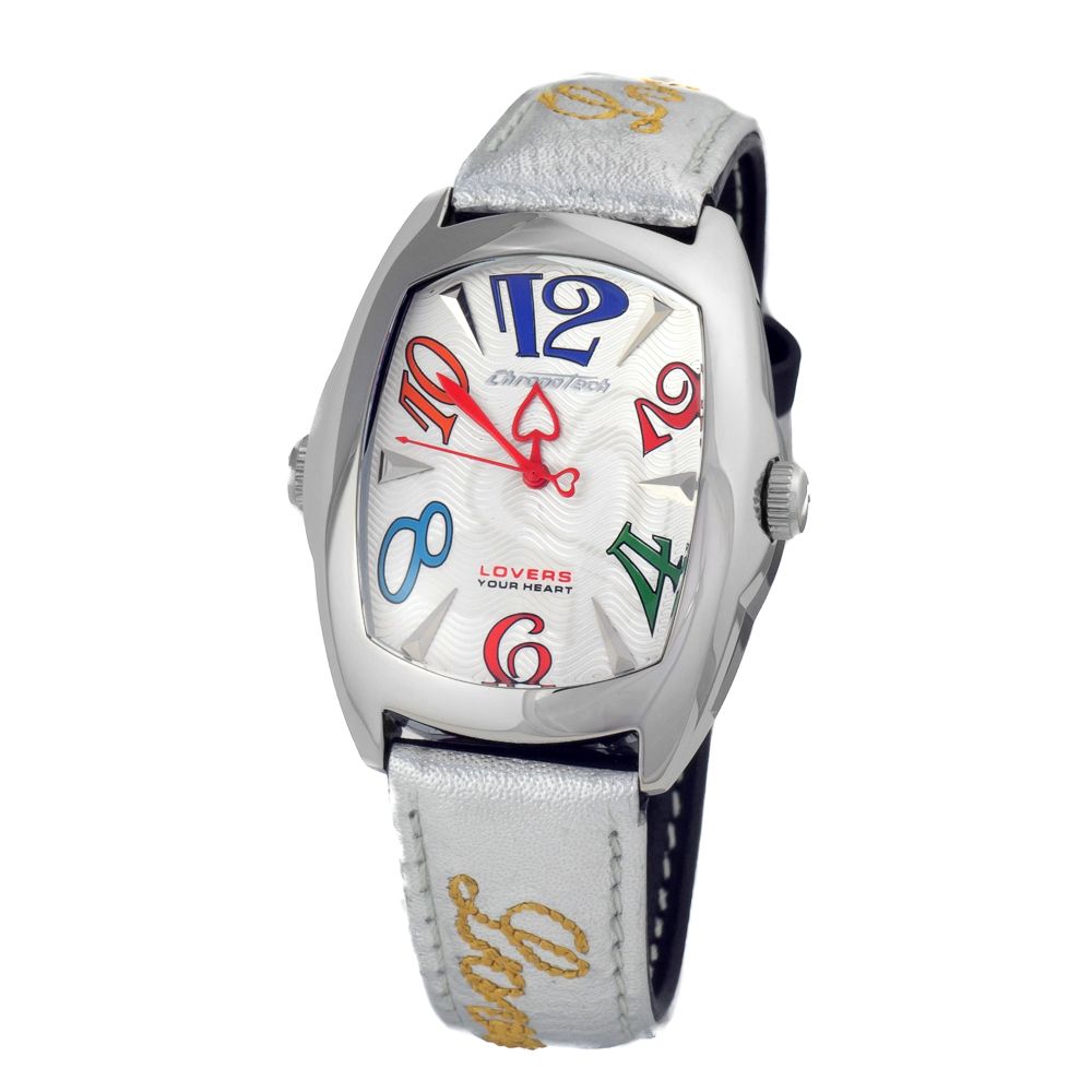 Montre Chronotech en cuir noir