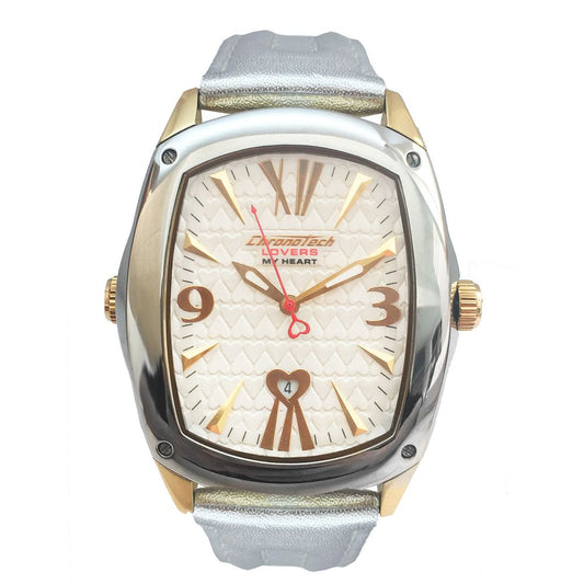 Montre Chronotech en cuir doré
