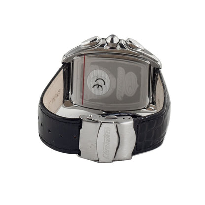 Montre Chronotech en cuir noir