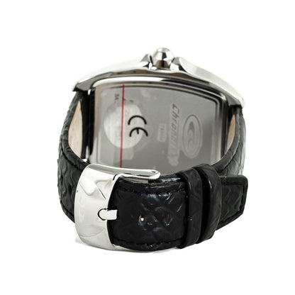 Montre Chronotech en cuir noir