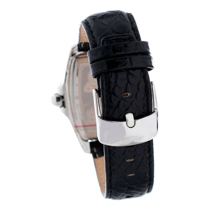 Montre Chronotech en cuir noir