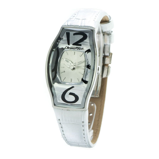Montre Chronotech en cuir argenté