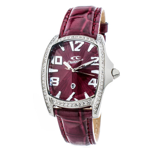 Montre Chronotech en cuir rouge