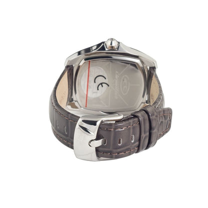 Montre Chronotech en cuir noir