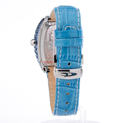 Montre Chronotech en cuir bleu