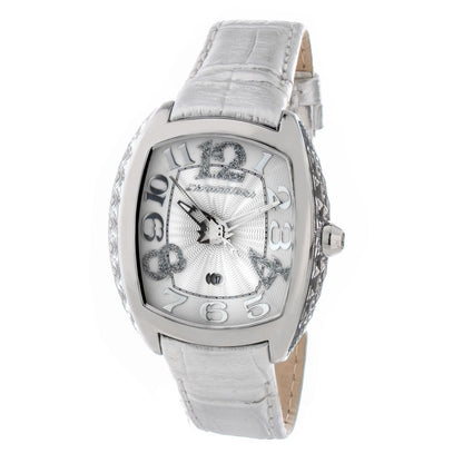 Montre Chronotech en cuir argenté