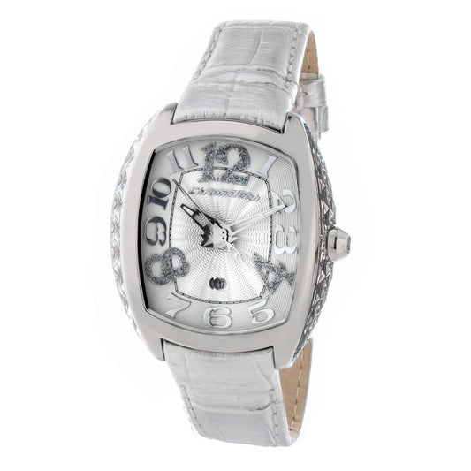 Montre Chronotech en cuir argenté