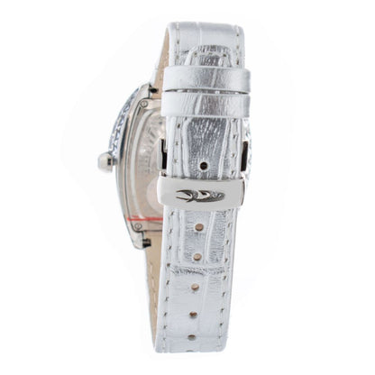 Montre Chronotech en cuir argenté