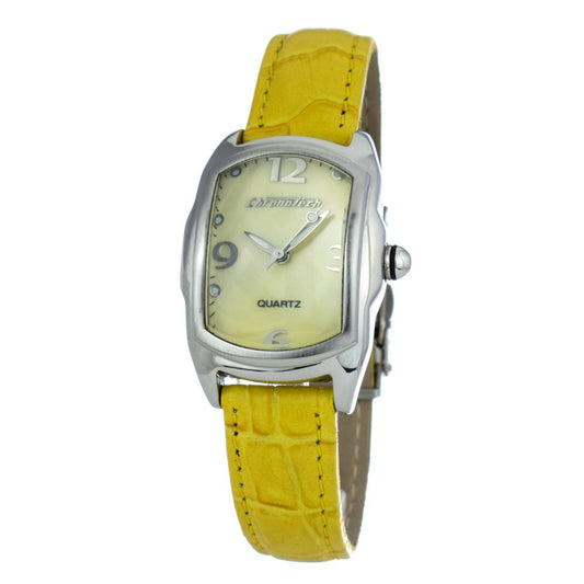 Montre Chronotech en cuir jaune