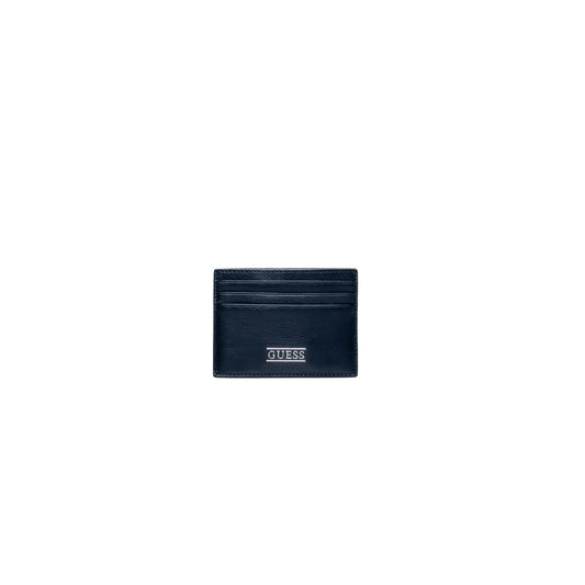 Portefeuille en cuir noir Guess
